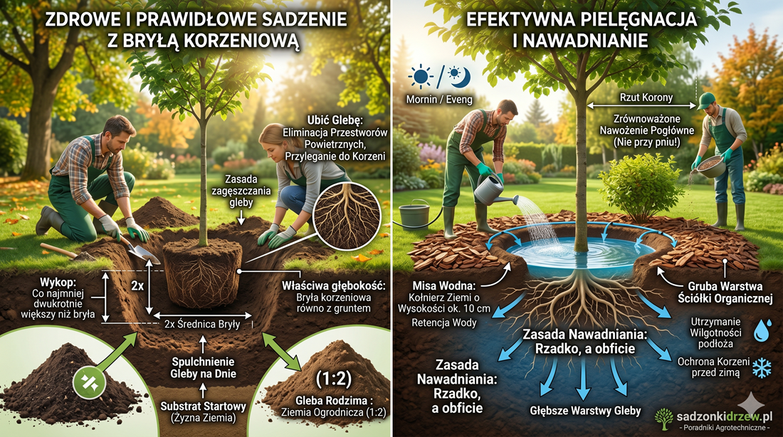 Sadzenie i pielęgnacja drzew oraz krzewów – kompletny przewodnik agrotechniczny